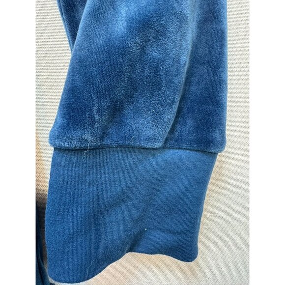 Champion Womens Velour Pullover Sweatshirt Sweater XL Blue Drawstring & Pockets - Picture 9 of 13